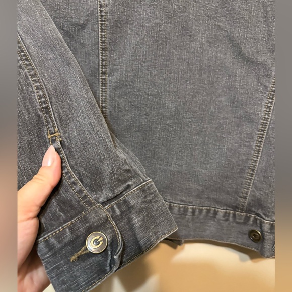 OPTIONELLE Black Cotton Denim Jacket, Stretch - Picture 4 of 7